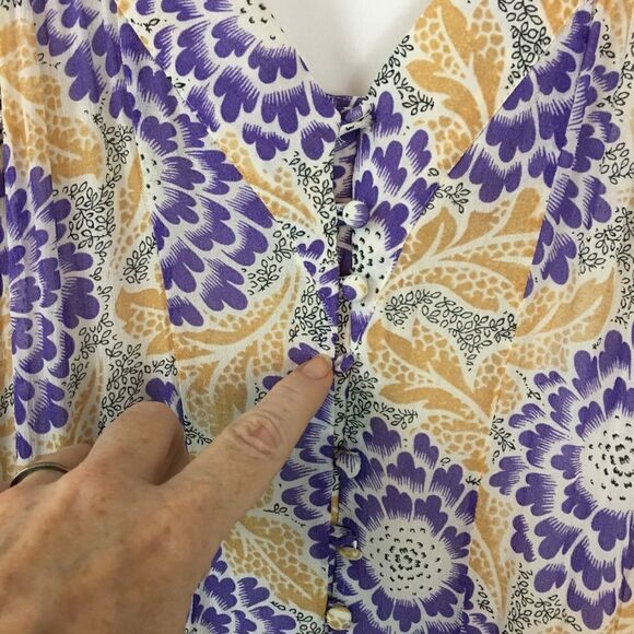 H&M Button Front Floral Sleeveless Maxi Dress Size 4 - Picture 4 of 8